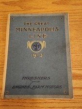 1913 The Great Minneapolis Line Threshing Machine Co Sales Catalog Gas Steam  picture