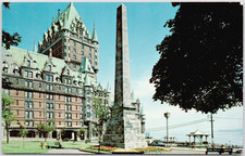 Quebec City Chateau Frontenac Wolfe Montcalm Monument Governors Garden 1950 PC picture