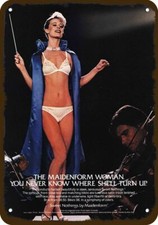 1982 Sexy Woman Conductor MAIDENFORM Bra & Panties DECORATIVE REPLICA METAL SIGN picture