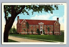 1941 BROWNE HALL WESTMINSTER COLLEGE NEW WILMINGTON, PA, SEABISCUIT Postcard P18 picture