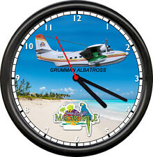 Jimmy Buffett Margaritaville Grumman Albatross Airplane Beach Sign Wall Clock picture