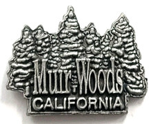 Muir Woods California Redwood Forest National Monument Silver Tone Souvenir Pin picture