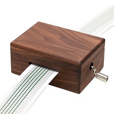 Youtang Vintage Walnut Wood Mechanism Musical Box Handcrank Music Box Gift (1... picture
