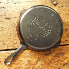Vintage GRISWOLD Cast Iron SKILLET Frying Pan # 5 LARGE BLOCK LOGO - Ironspoon picture