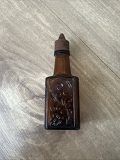 Antique Stetson After Shave & Cologne Bottle Amber Glass Orig Stoppers picture