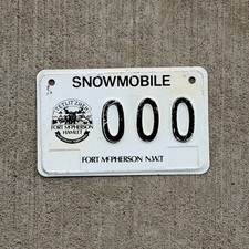 2006 Northwest Territories Snowmobile Sample License Plate Fort McPherson Moose picture