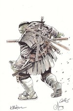 TNMT LAST RONIN ORIGINAL ART / ARMORED PRODUCTION REFERENCE ART / NECA FIGURE picture