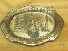 Vintage Jamestown Virginia Souvenir Metal Dish Ashtray – Virginia Memorabilia picture