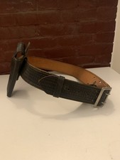 Vintage Don Hume Police Belt With Safariland Gun Holster  ~ Belt Size 38 ~ picture