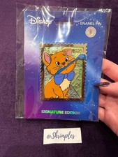 DISNEY PIN TOULOUSE Royal Stamp Pink A La Mode PALM Aristocats Kitten LE 400 NEW picture