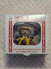 VINTAGE STEINBACH GERMANY WOODEN CHRISTMAS ORNAMENT, BEEKEEPER w TAG & BOX picture