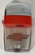 Vtg 1960s Scripto Vu Lighter Chevy Chevrolet Bowtie Logo Clear Tank Sparks picture