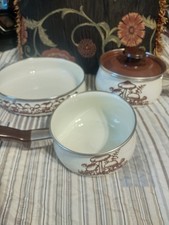 ​Vintage 70s Enamelware Mushroom Cookware Set picture