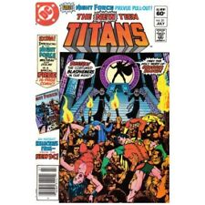 New Teen Titans (1980 series) #21 Newsstand in VF + condition. DC comics [u picture