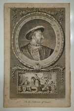 18th Century 1750s Engraving Francis I King of France -Titian by Ravenet Wale picture