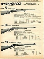 1961 Print Ad of Winchester Model 70 Bolt Action 88 94 Lever Action Rifle picture
