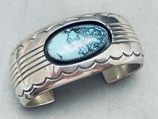 IMPORTANT VINTAGE DAN JACKSON TURQUOISE STERLING SILVER BRACELET picture