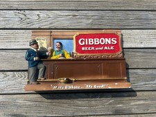 Vintage Gibbons Beer Ale Bar Scene Chalk Display Wilkes Barre, PA  picture