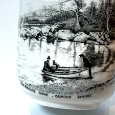 CAMDEN - Shermans Cove - MAINE ME Antique Souvenir China TRINKET CUP picture