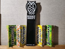Night Shift Brewing Co. Tap Handle - BOSTON MA - 10 INCHES - Multi Label Inserts picture