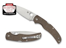 Spyderco Native Chief CPM-CruWear Satin Blade Brown Micarta Handles C244MPCW picture