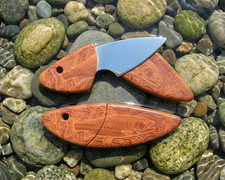 Mini Knife – Brook Trout Engraved ABS Handle – Fish‑Shaped Keychain Knife picture