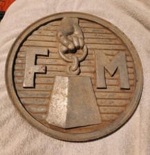 Antique Aluminum Fairbanks-Morse Locomotive Builders Plaque, Approx 13 3/4