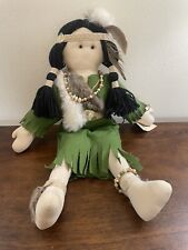 Vtg Native American Hand Made Woman w/ Papoose 1990 Sidonie Collectible picture