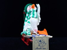 Vintage Annalee Mobilitee Doll Duck on Sled Green Red White Hat 1992 Code 8070 picture