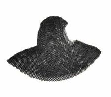 HALLOWEEN Mild Steel Chainmail Hood 10 mm 18 SWG Blackened Knight Coif Medieval picture