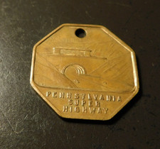 Vintage  Pennsylvania Turnpike Super Highway Key Chain Token Medallion picture