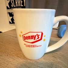 Denny’s It’s Diner Time Ceramic Advertising Mug AMKO 2000-032 White Red picture
