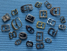 23 Antique Vtg Art Deco Metal Strap Buckles Suspender Garter picture
