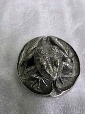 Vintage Royal Selangor Pewter Frog Silver-toned Figurine Boxed 1996 picture