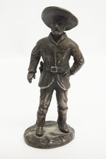 Vtg WC Shotts Oklahoma Texas Artist Frontiersman Sterling Figurine 2 1/2 Inches picture
