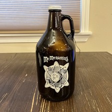McMenamins Hotel 64oz Dark Brown Growler Bottle Atom Beer Man Cave 11