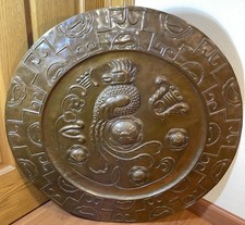 Huge 30” Round 10 Lb Copper 3D Hanging Bird Wall Art Rare Vintage Collectible picture