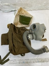 VTG Soviet Era Gas Mask With Filter, Hose & Bag Military Size 3 NEW picture