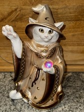 Windstone Editions Cat Wizard  White Yellow Eyes picture