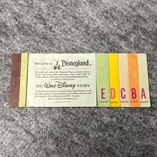 Vtg 1979 Disneyland Ticket Book Magic Kingdom Club E D C B A 12/13 Matching #s picture