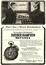 c1905 DUEBER-HAMPDEN WATCH CANTON OH ADVERTISING PRINT AD Z2126 picture