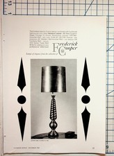 1960 Frederick Cooper Lamps Vintage Print Ad Interior Design Magazine Decor picture