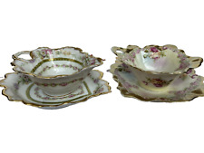 Gorgeous Rare Decorative Floral Teacups &Saucers, 2 Sets picture