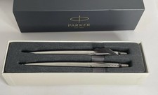 Vintage Parker Classic Flighter Ballpoint Pen Mechanical Pencil Set Boxed picture