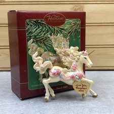 Vintage Carlton Cards Christmas Heirloom Ornament Daughter Unicorn 2002 picture