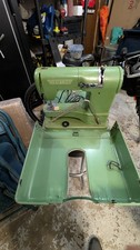 Vintage Elna Supermatic Sewing Machine Green Mint Parts Or Repair  picture