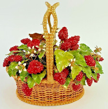 Vintage Gorham Jane Hutcheson Fleurs Des Siecles Strawberry Flower Basket 5 Inch picture
