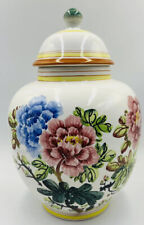 Vintage SATSUMA Style Japanese Flowers Floral GINGER JAR or URN LARGE 12” Tall picture