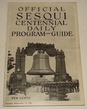 1926 Philadelphia Sesqui-Centennial Daily Program Guide Sept 14 Liberty Bell picture