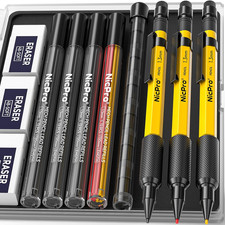 Nicpro 3 PCS 1.3 Mm Mechanical Pencil Set with 48 Lead Refills, 3 Eraser picture